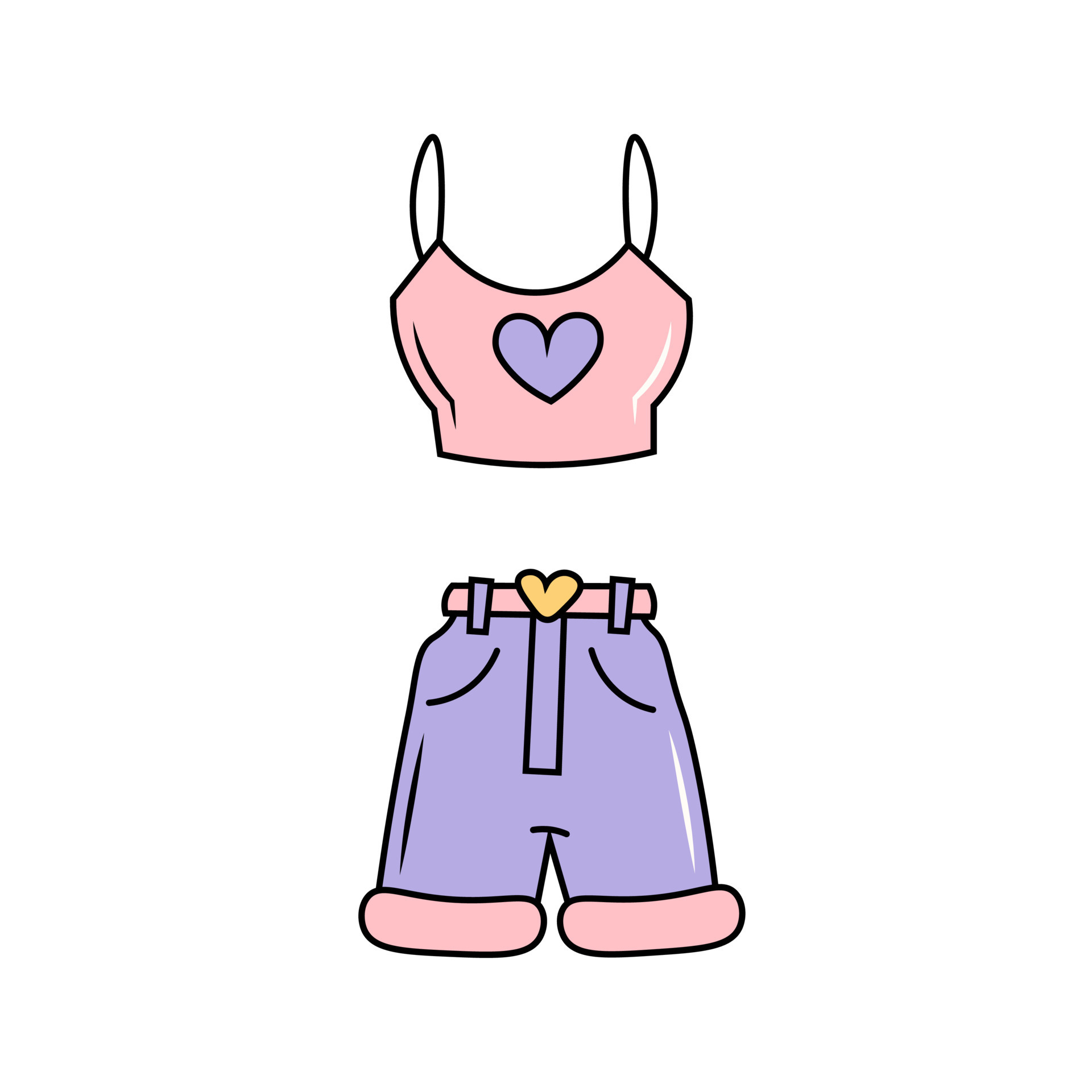 90s girl outfit vector illustration 12724919 Vector Art at Vecteezy