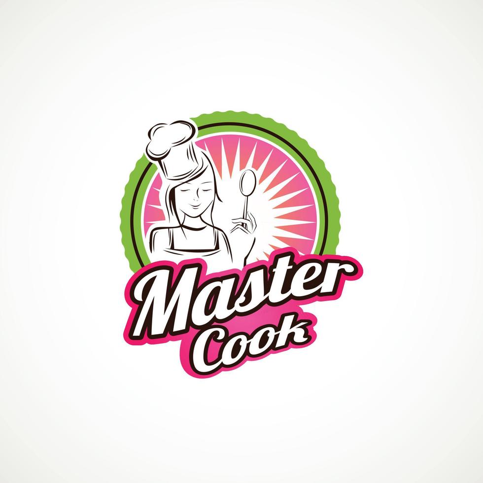 Master Cooking Logo Badge Design Template vector
