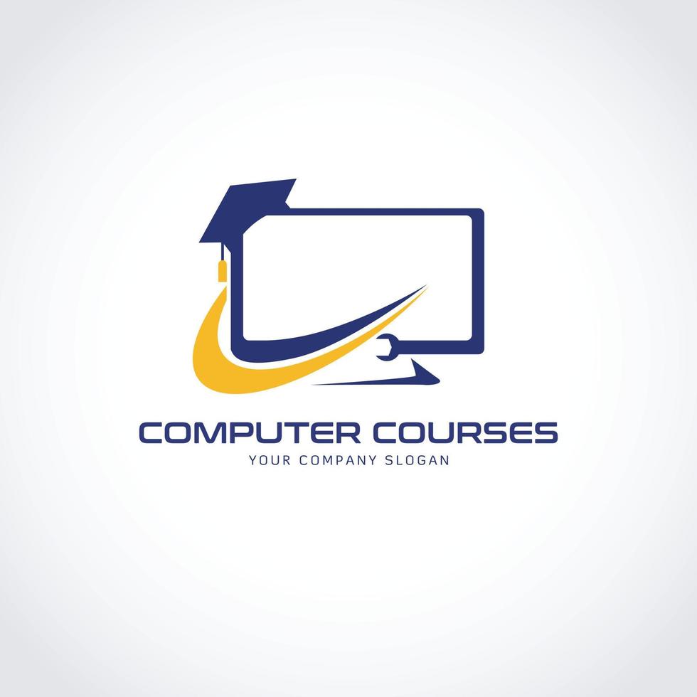 Computer Courses Logo Sign Symbol Icon vector