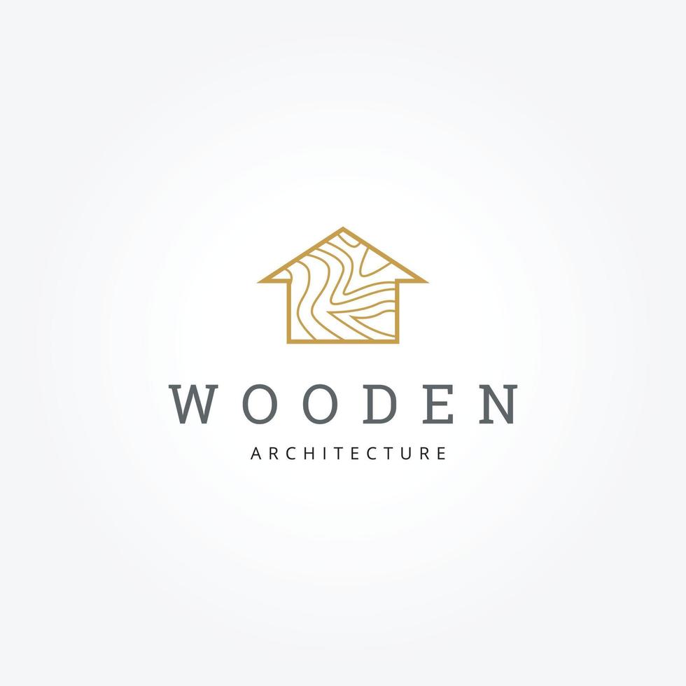 Wooden House Architecture Logo Sign Symbol Icon vector