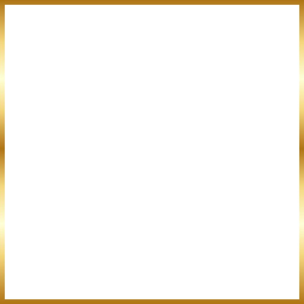 Square Gold Border Frame Vector