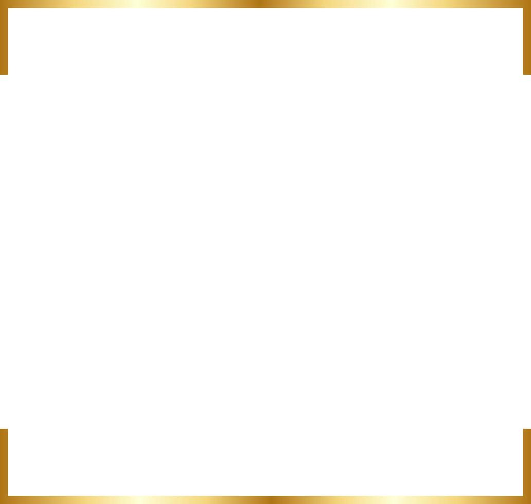 Square Gold Border Frame Vector
