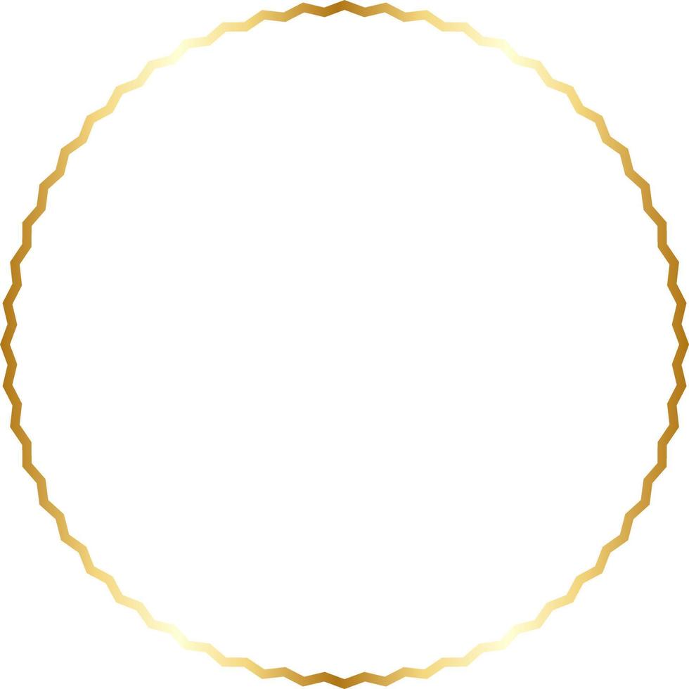 Circle Gold Border Frame Vector