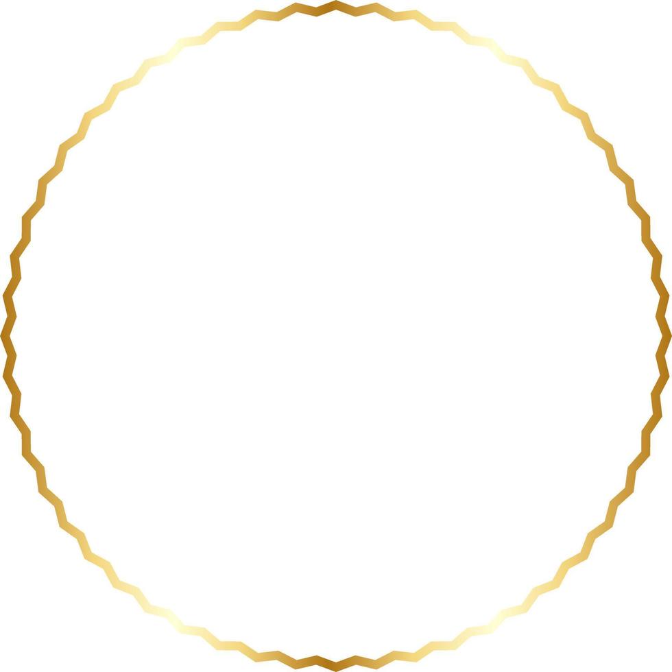 Circle Gold Border Frame Vector