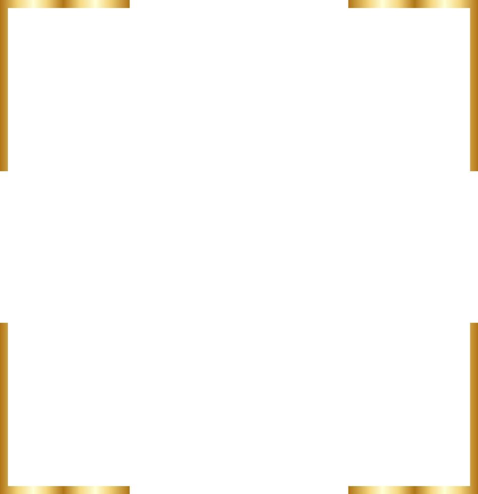 Rectangular Gold Border Frame Vector