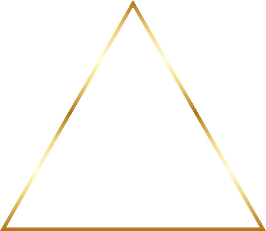 Triangle Gold Border Frame Vector