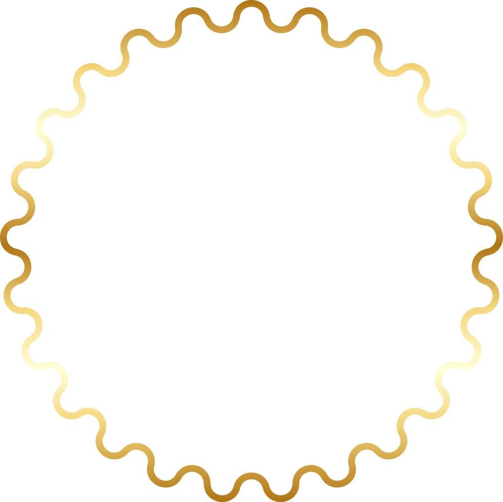 Circle Gold Border Frame Vector