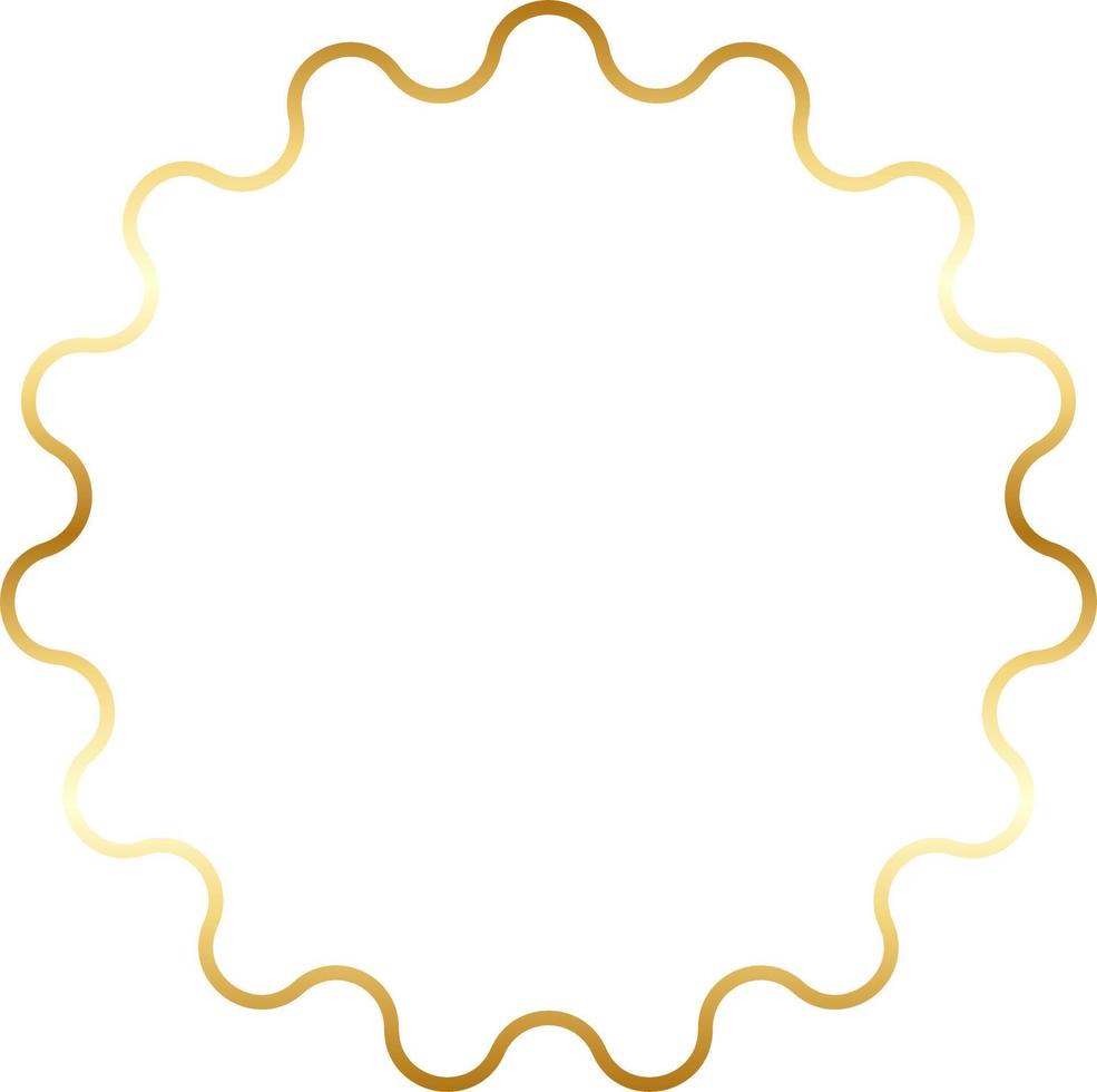 Circle Gold Border Frame Vector