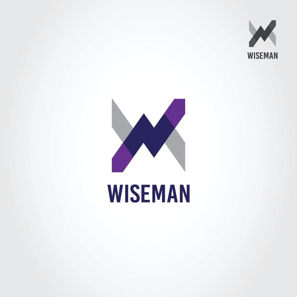 Abstract Initial WM Logo Sign Symbol Icon vector