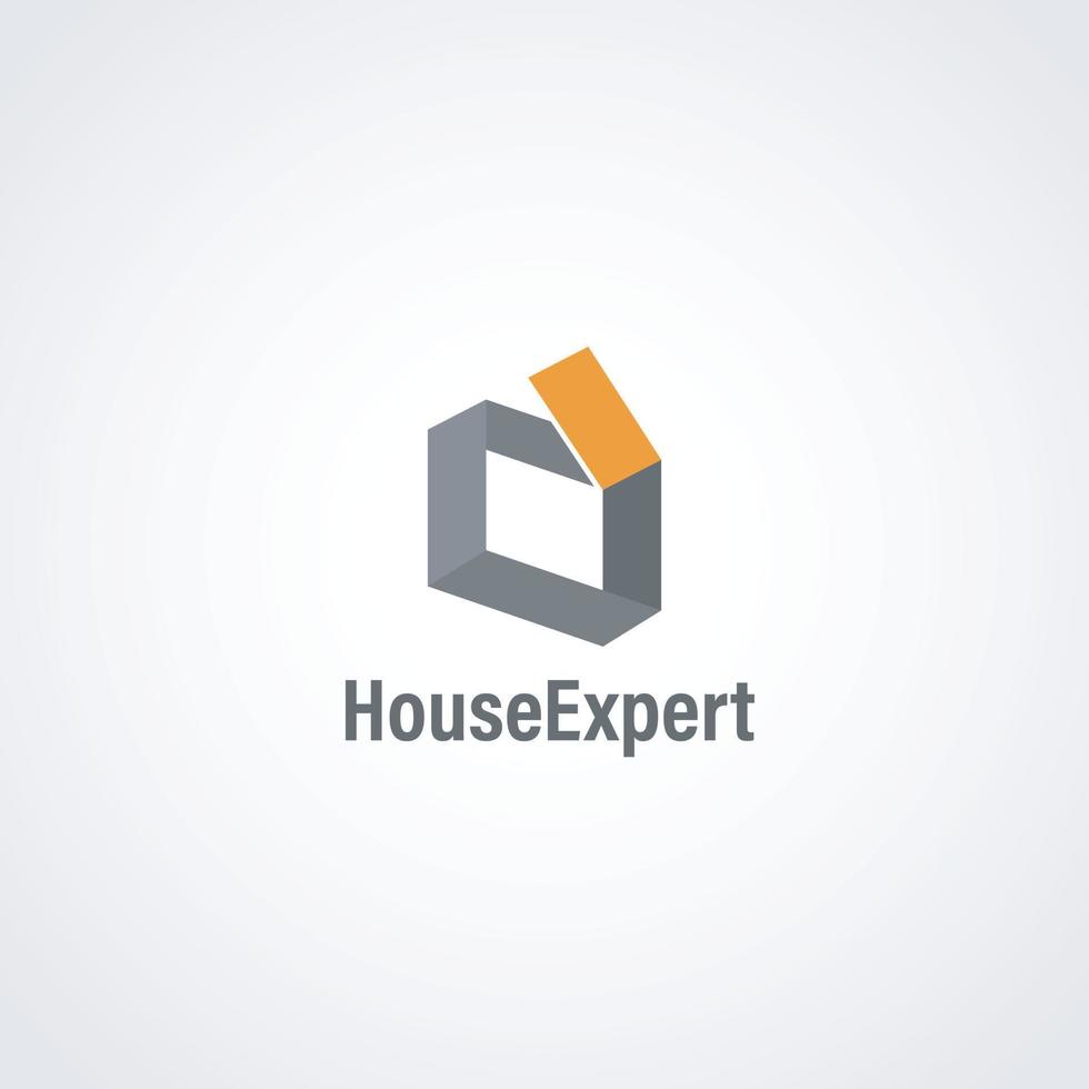 Abstract Simple Clean House Logo Sign Symbol Icon vector