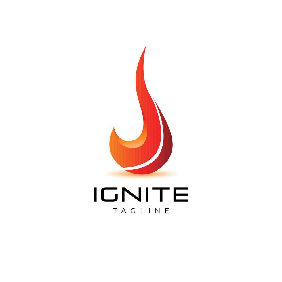 Ignite Fire Logo Design Symbol Template vector