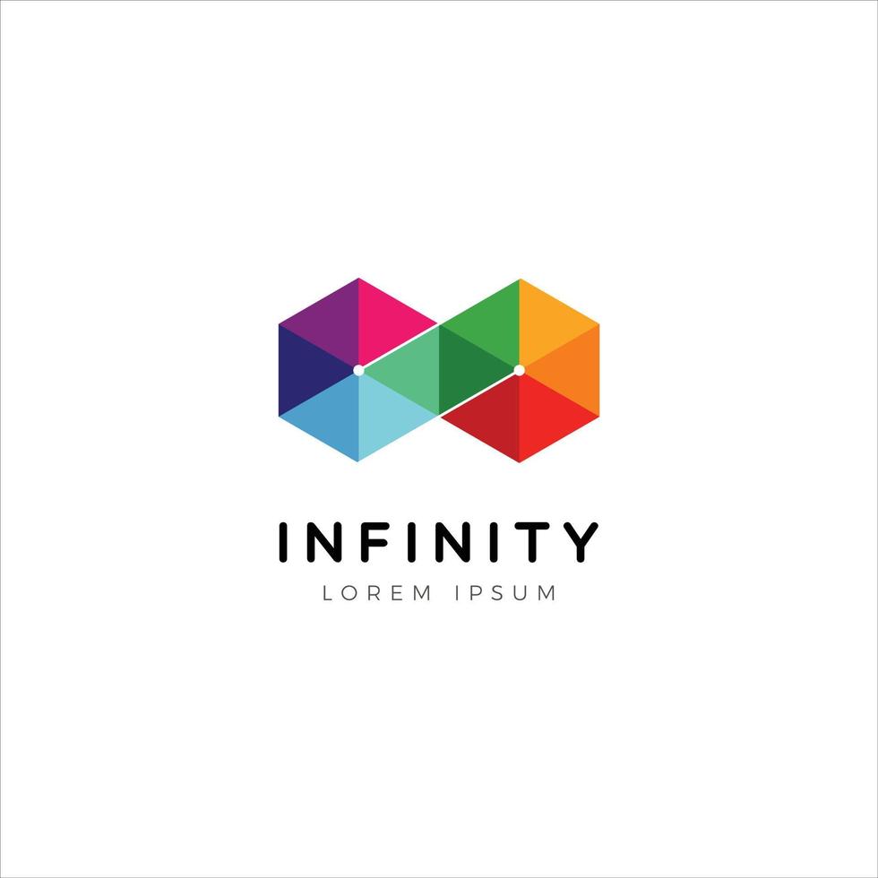 Abstract Geometric Infinite Logo Symbol Icon vector