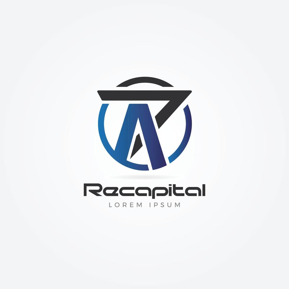 Abstract Initial Letter R Cross Logo Sign Symbol Icon vector