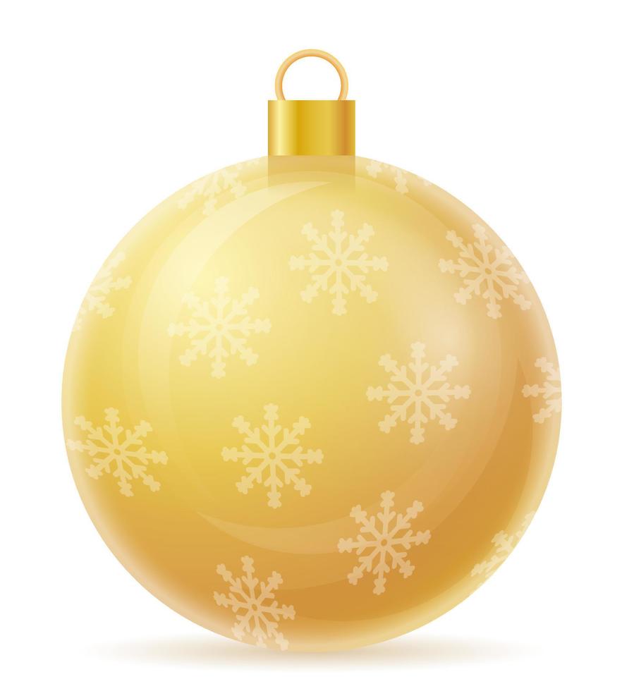 christmas and new year decorative glass ball vector illustration isolated on white background