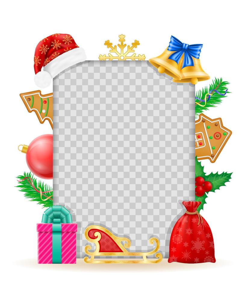 ilustración de vector de diseño de banner de navidad y año nuevo aislado sobre fondo blanco