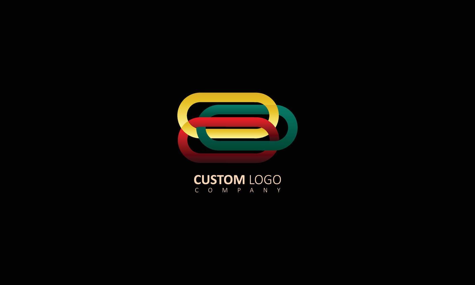 diseño de logotipo de tres colores, empresa de logotipo vectorial vector