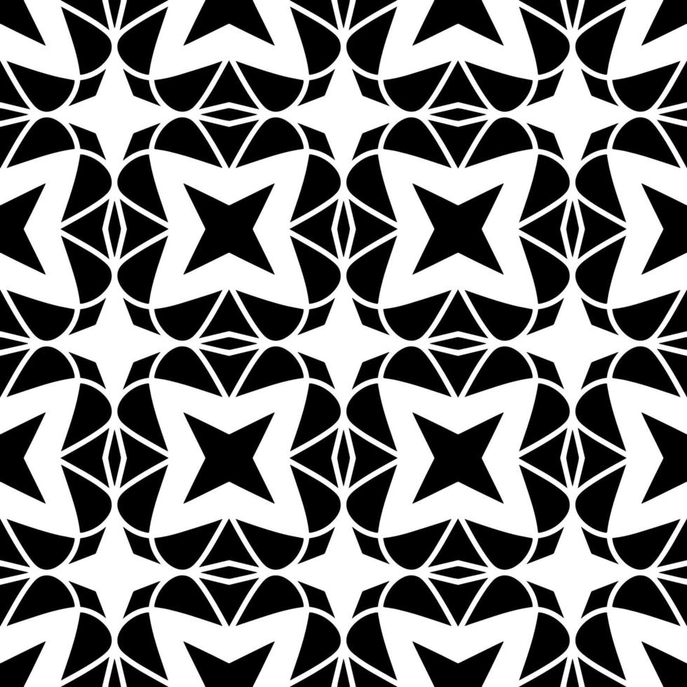 Black and white seamless background. Geometrical Pattern design. Simple and minimal pattern ideal for Wallpaper, Backdrop, shirt printing, fashion, stencil, handmade craft. Vector Illustration.