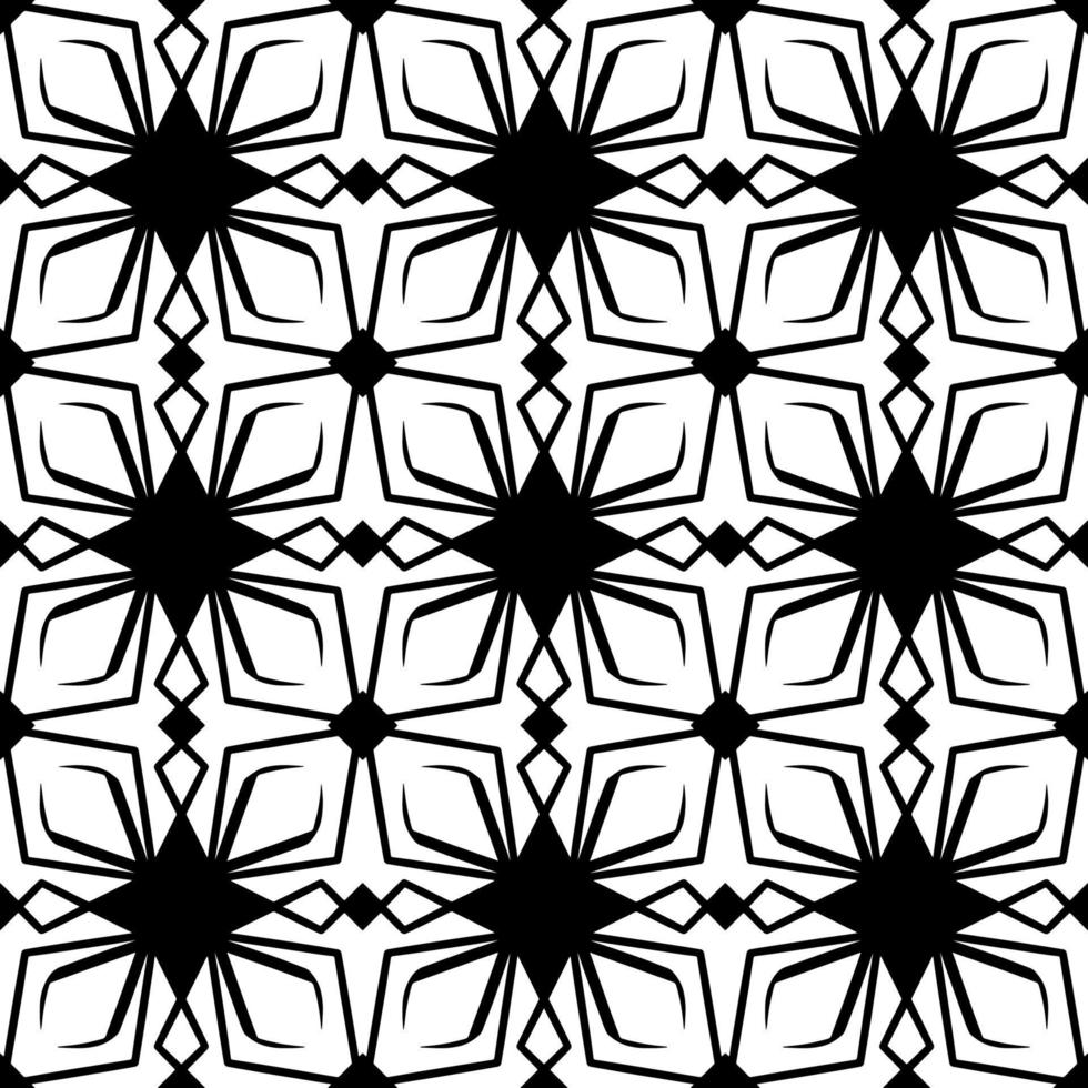 Black and white seamless background. Geometrical Pattern design. Simple and minimal pattern ideal for Wallpaper, Backdrop, shirt printing, fashion, stencil, handmade craft. Vector Illustration.