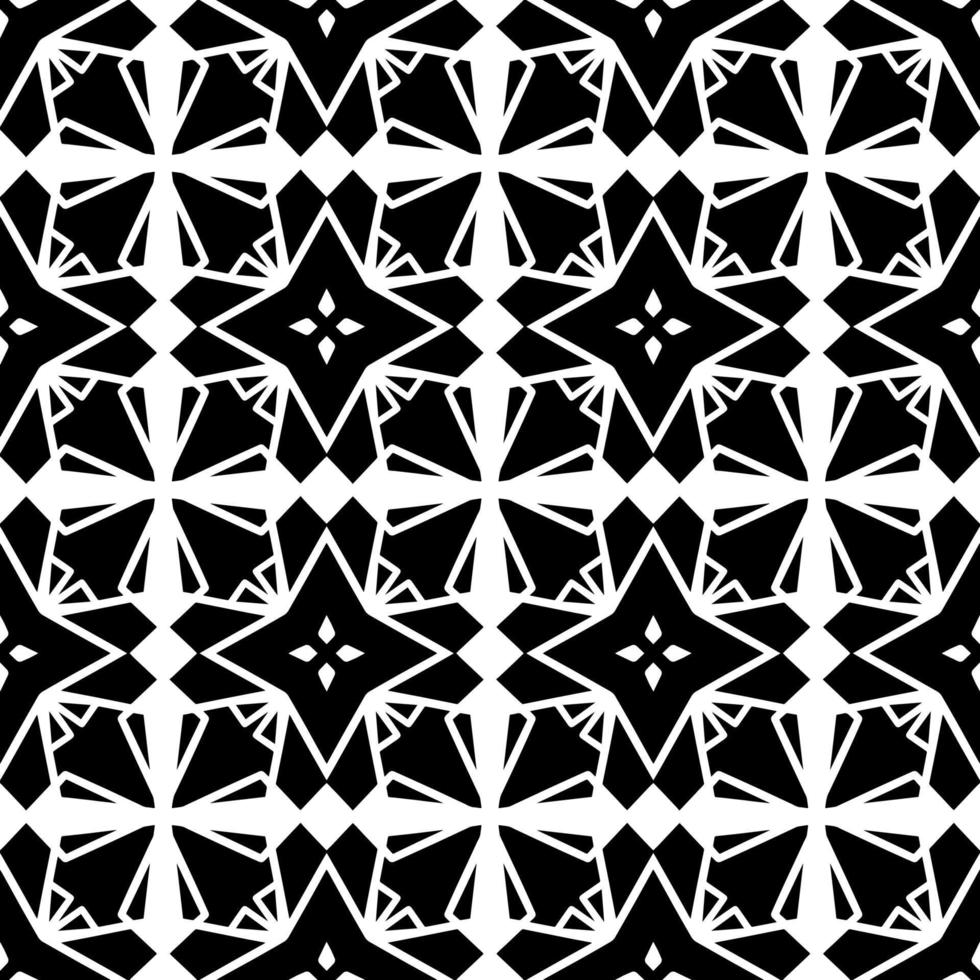 Black and white seamless background. Geometrical Pattern design. Simple and minimal pattern ideal for Wallpaper, Backdrop, shirt printing, fashion, stencil, handmade craft. Vector Illustration.