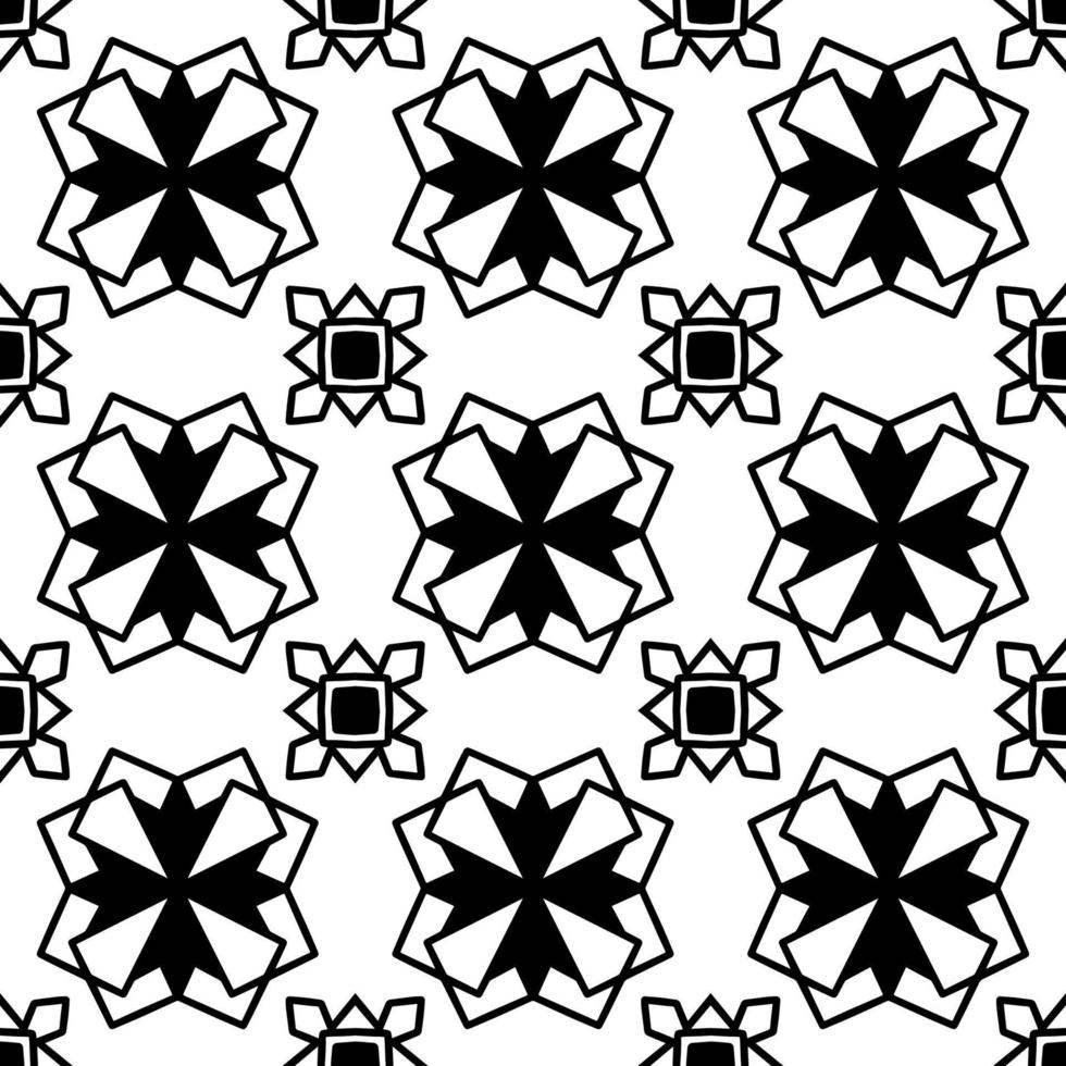 Black and white seamless background. Geometrical Pattern design. Simple and minimal pattern ideal for Wallpaper, Backdrop, shirt printing, fashion, stencil, handmade craft. Vector Illustration.