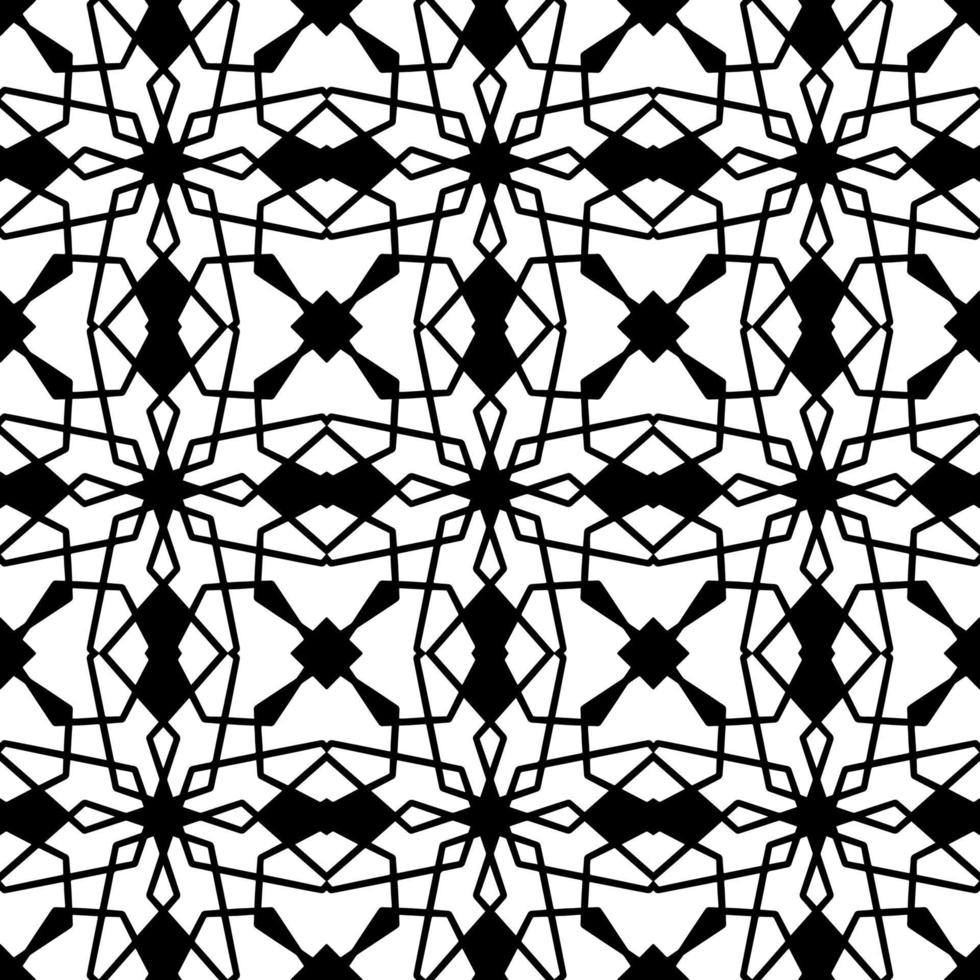 Black and white seamless background. Geometrical Pattern design. Simple and minimal pattern ideal for Wallpaper, Backdrop, shirt printing, fashion, stencil, handmade craft. Vector Illustration.