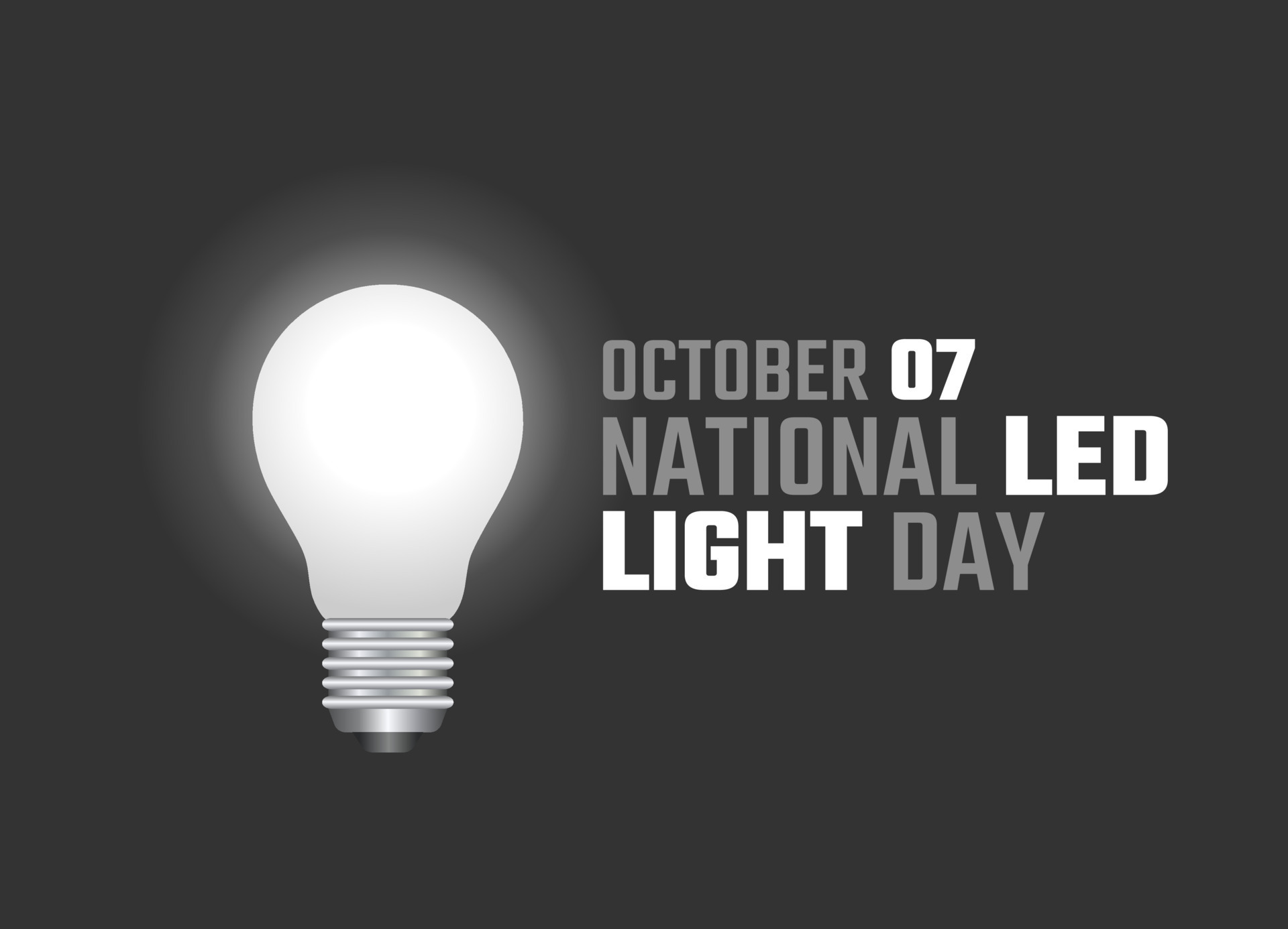 vector graphic of national LED light day good for national LED light