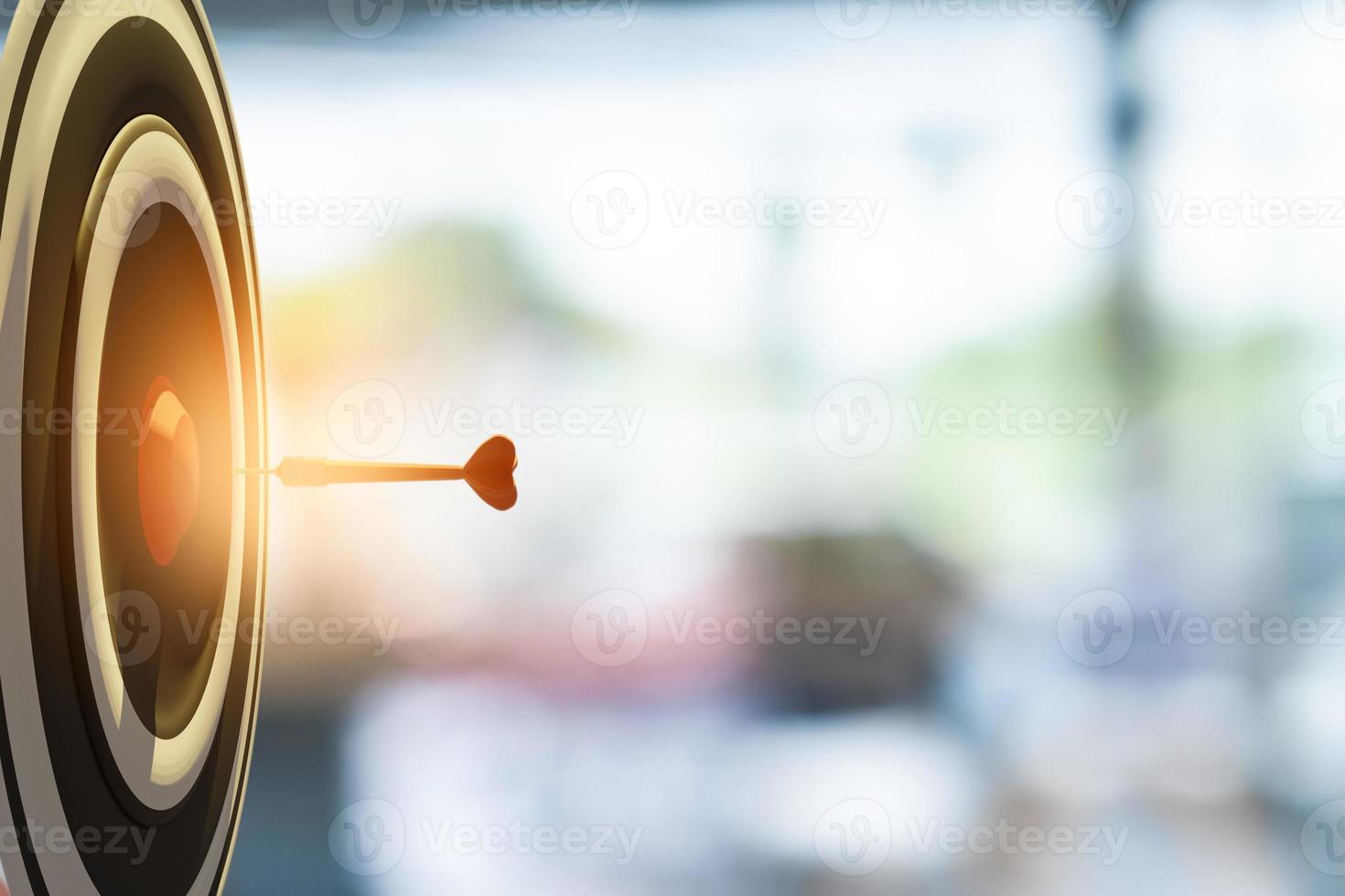 Darts target. Success Business Concept. Target hit in center by arrows, future technology Success Business Concept Target hit in center by arrow Darts target. Success Business Concept photo