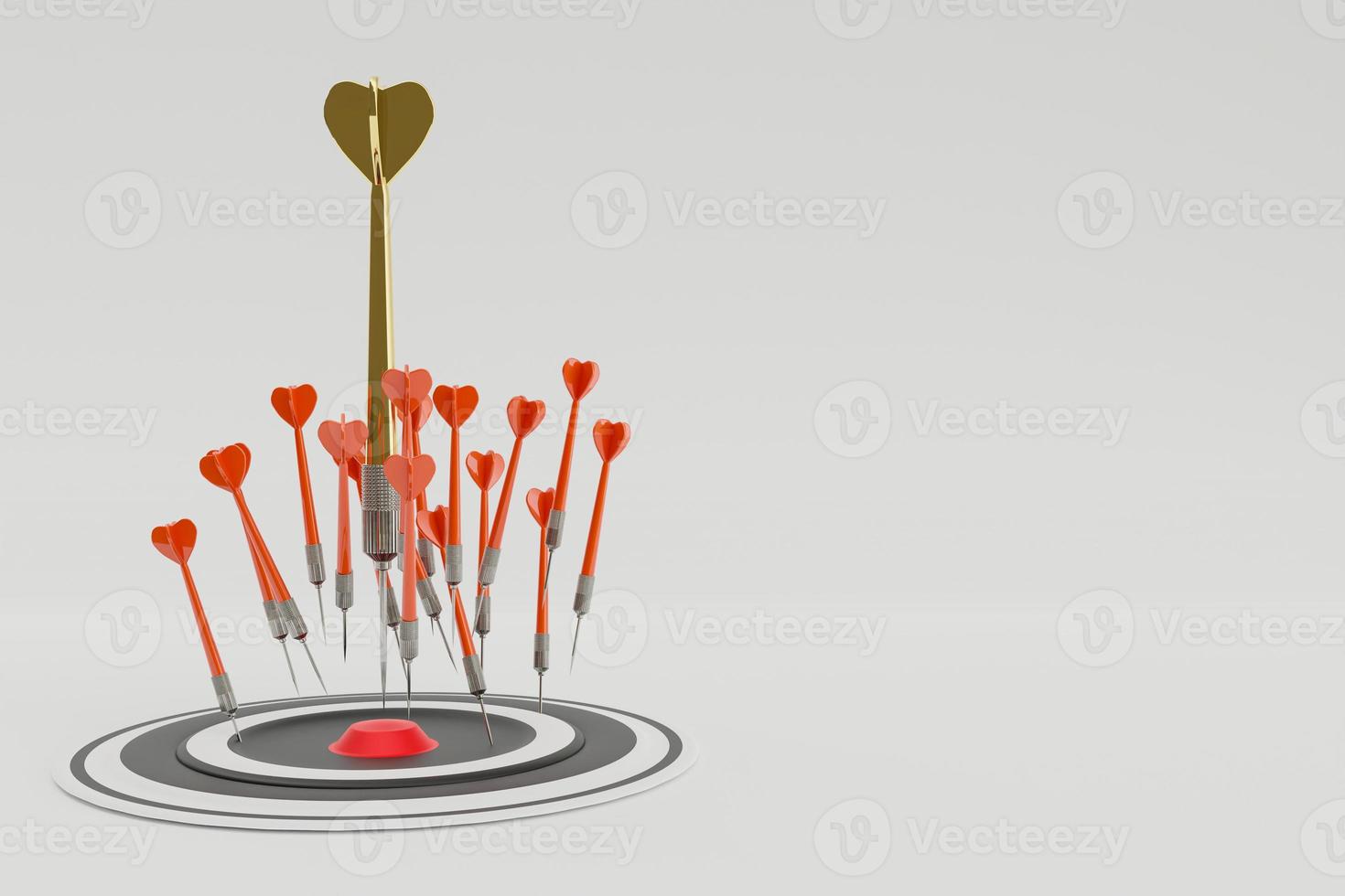 Darts target. Success Business Concept. Target hit in center by arrows, future technology Success Business Concept Target hit in center by arrow Darts target. Success Business Concept photo