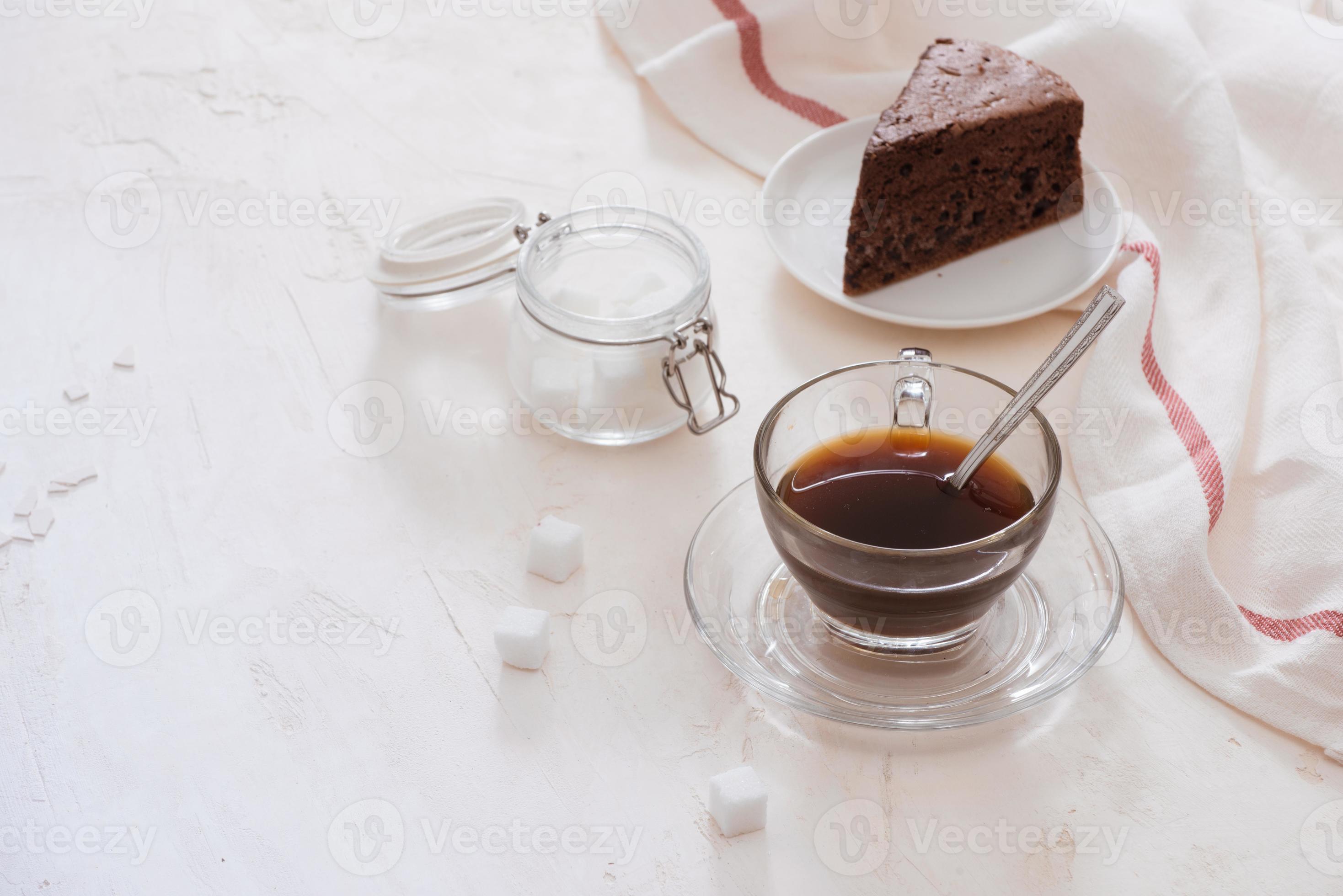 Drip coffee dripper and drip ground coffee with glass drip pot, cup and