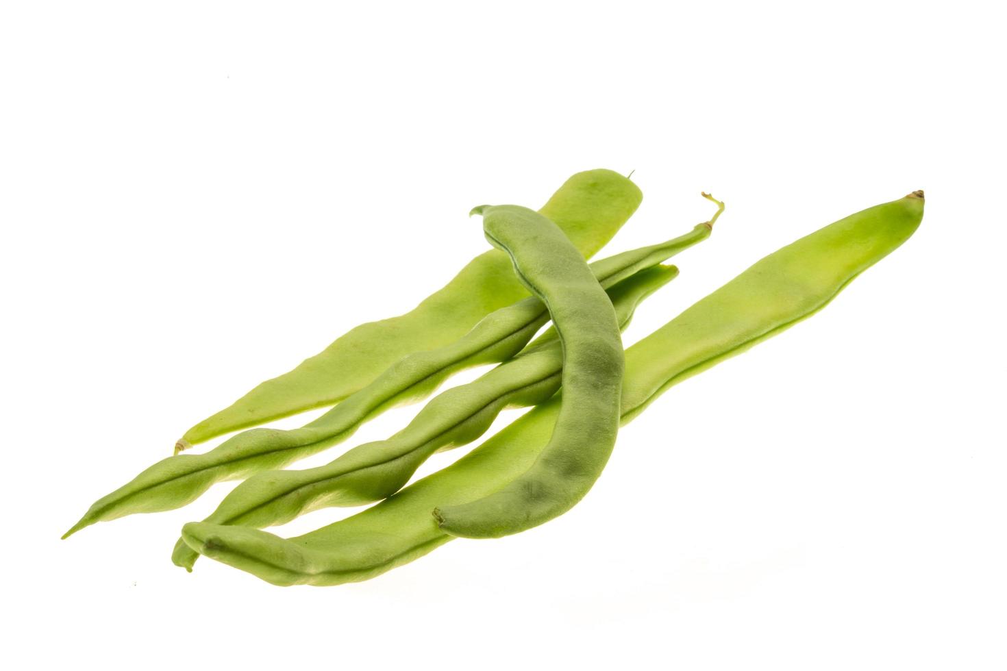 Green bean on white photo