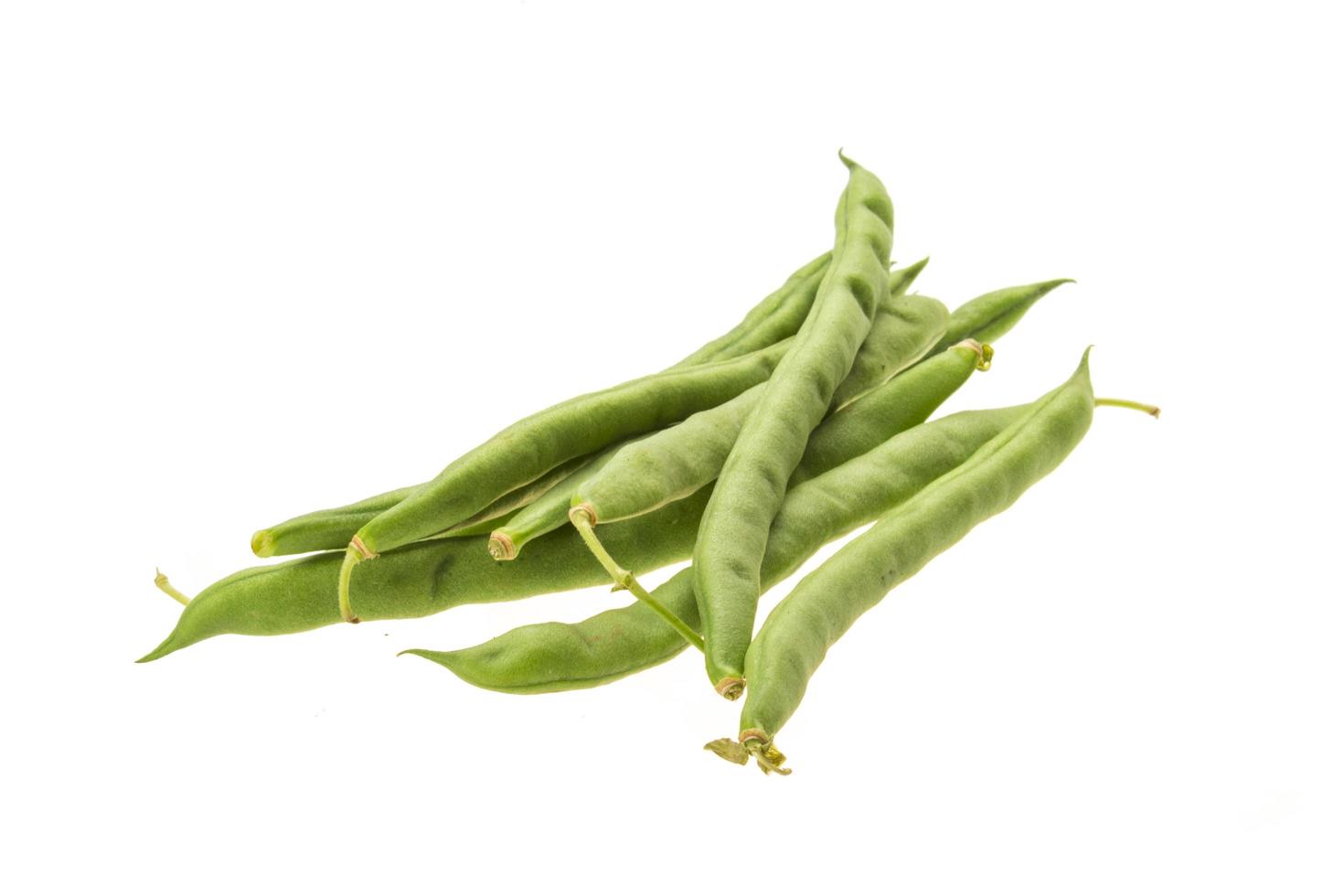 Green bean on white photo