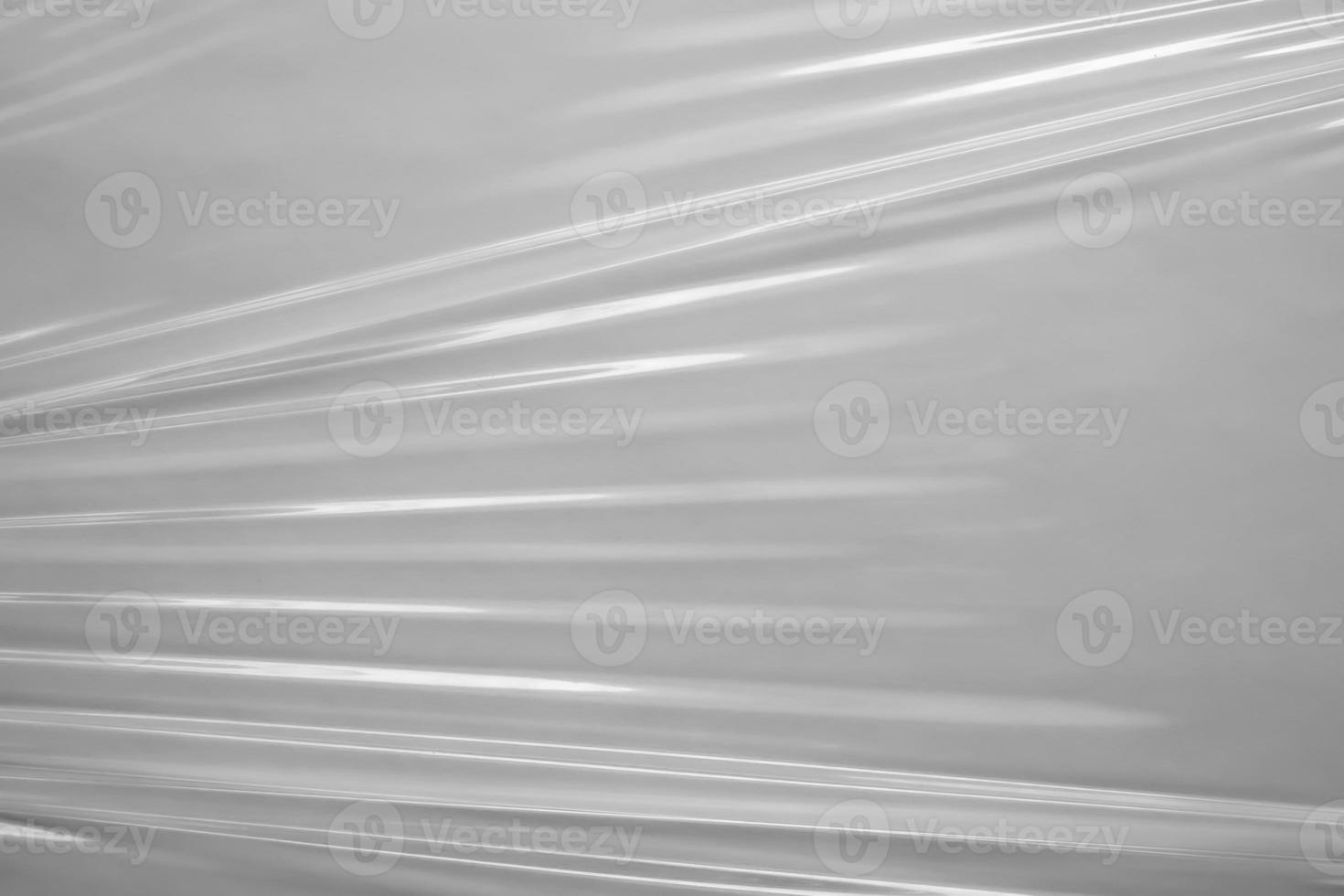 White transparent plastic film wrap texture background photo