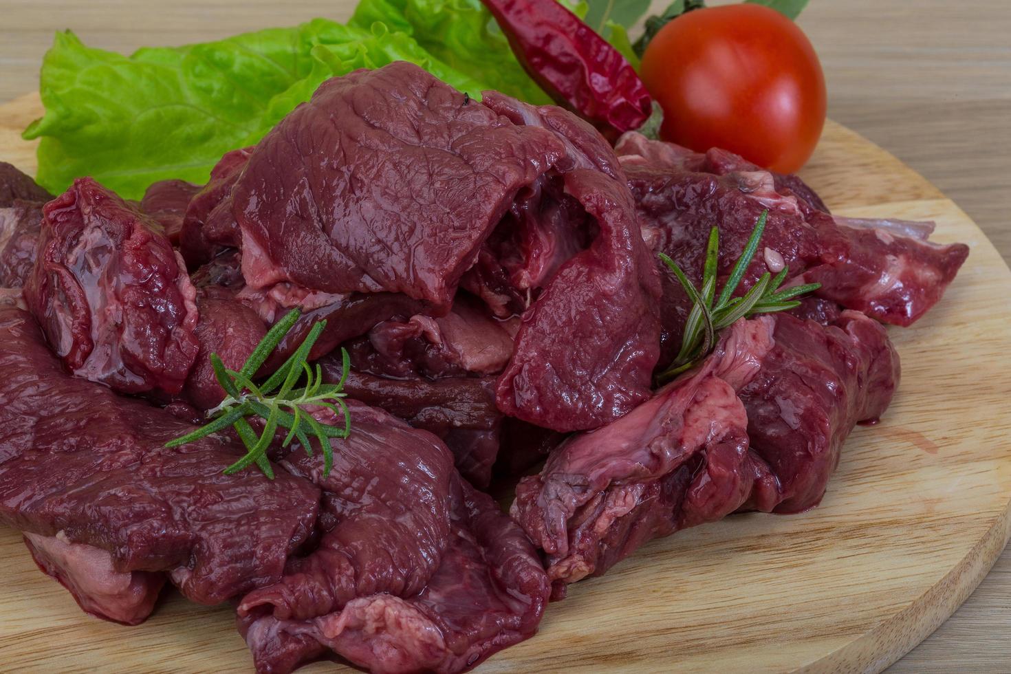 Raw venison dish photo