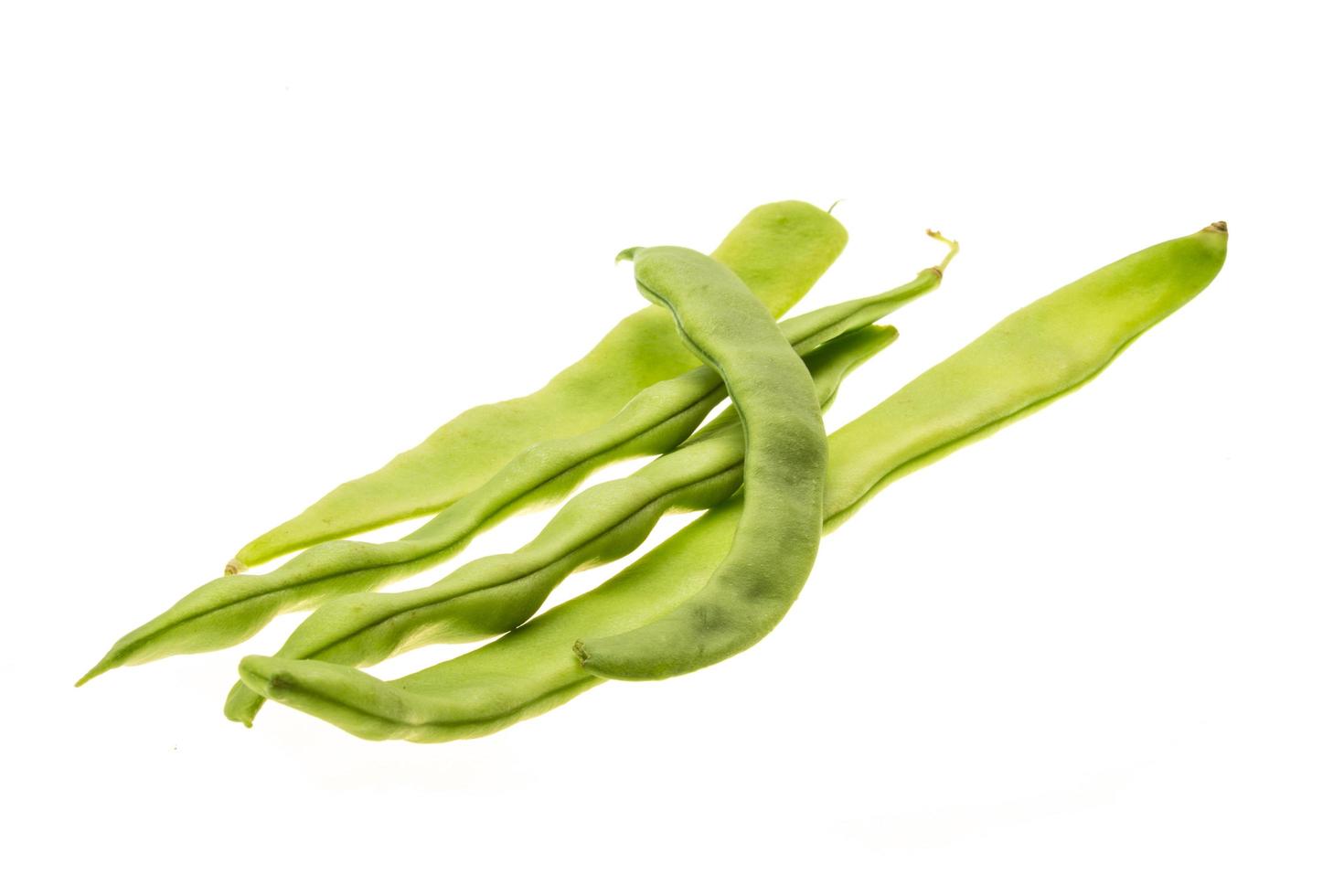 Green bean on white photo