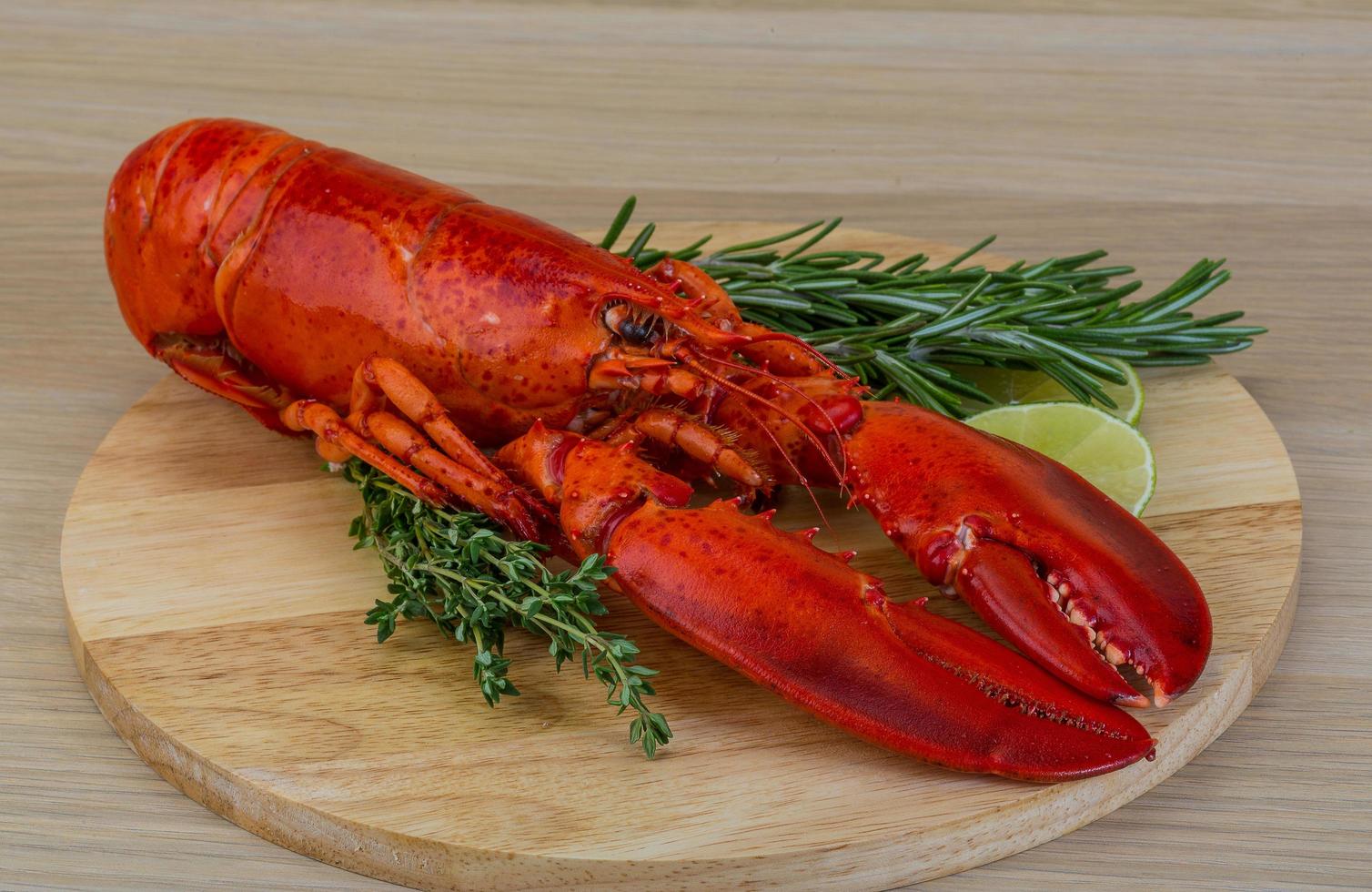 Boiled lobster dish photo