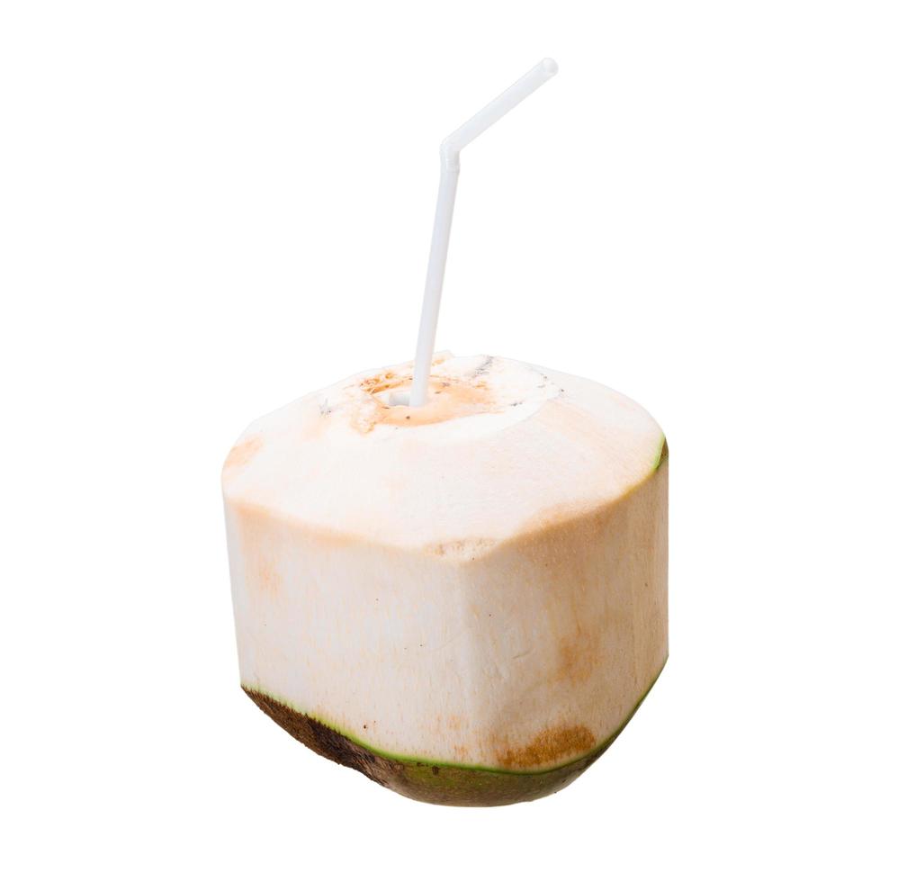 Coconut on white photo