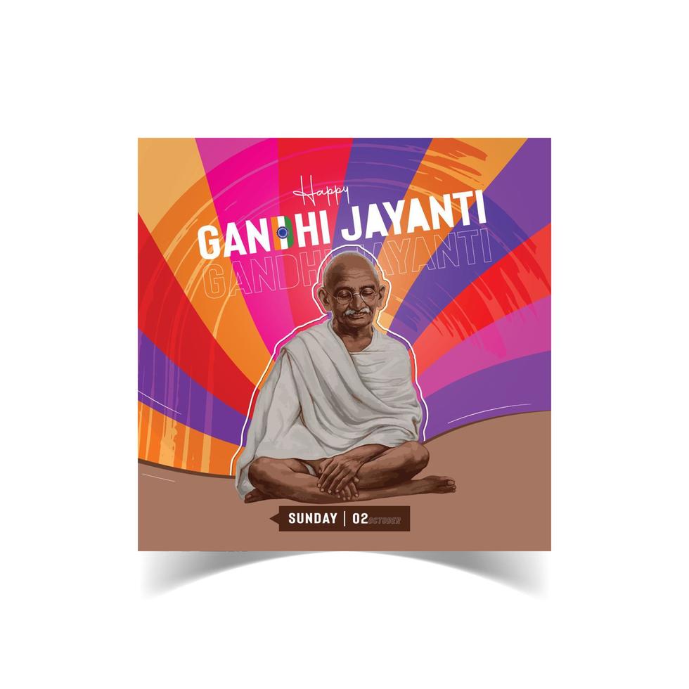 feliz gandhi jaynti vector