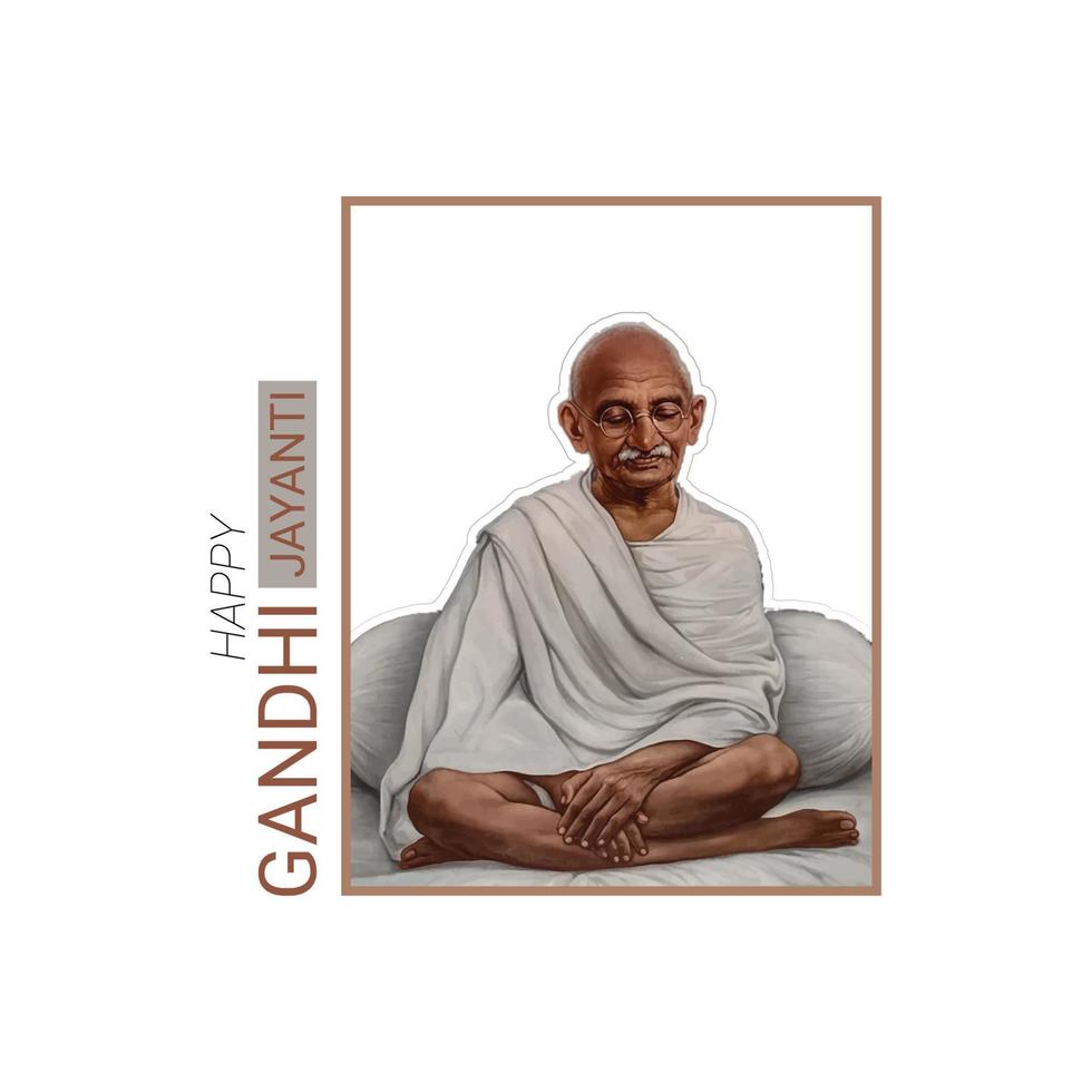 Gandhi jayanti template vector