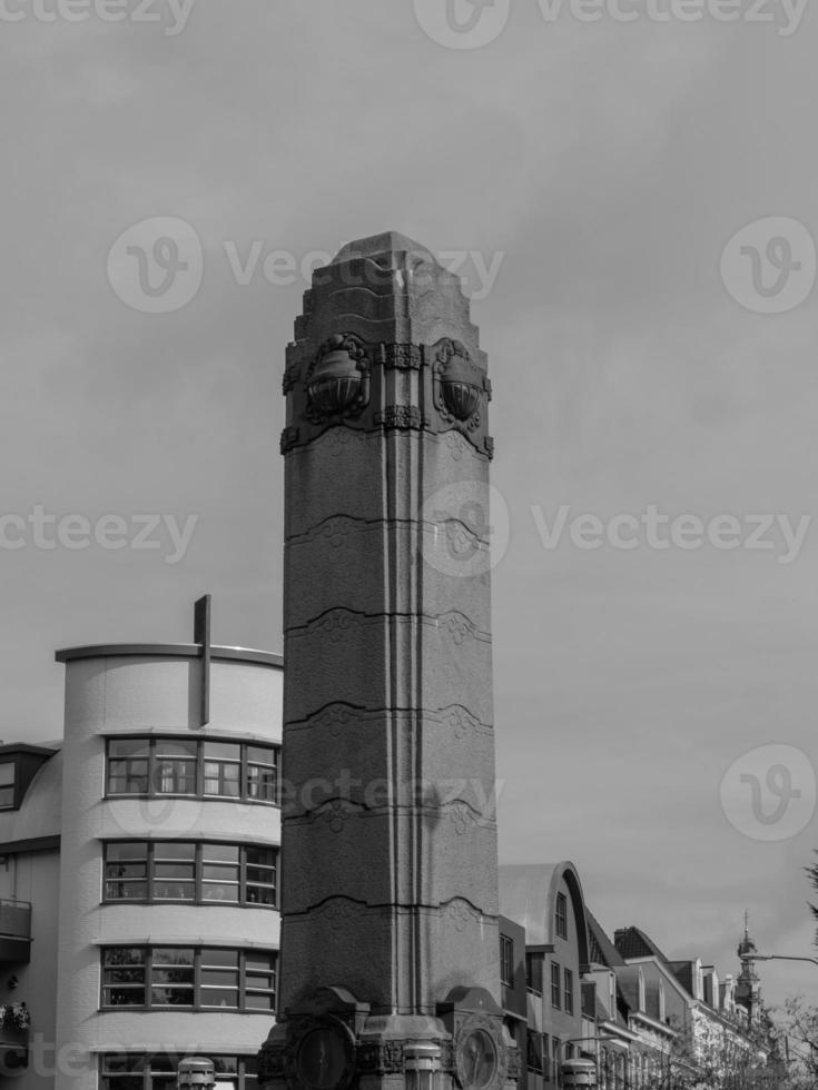 The city of Nijmegen at the river waal in the netherlands photo