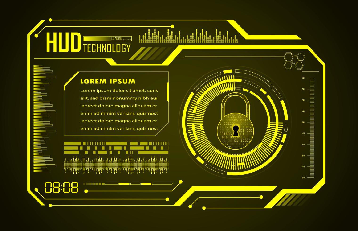 Modern Technology HUD Panel vector