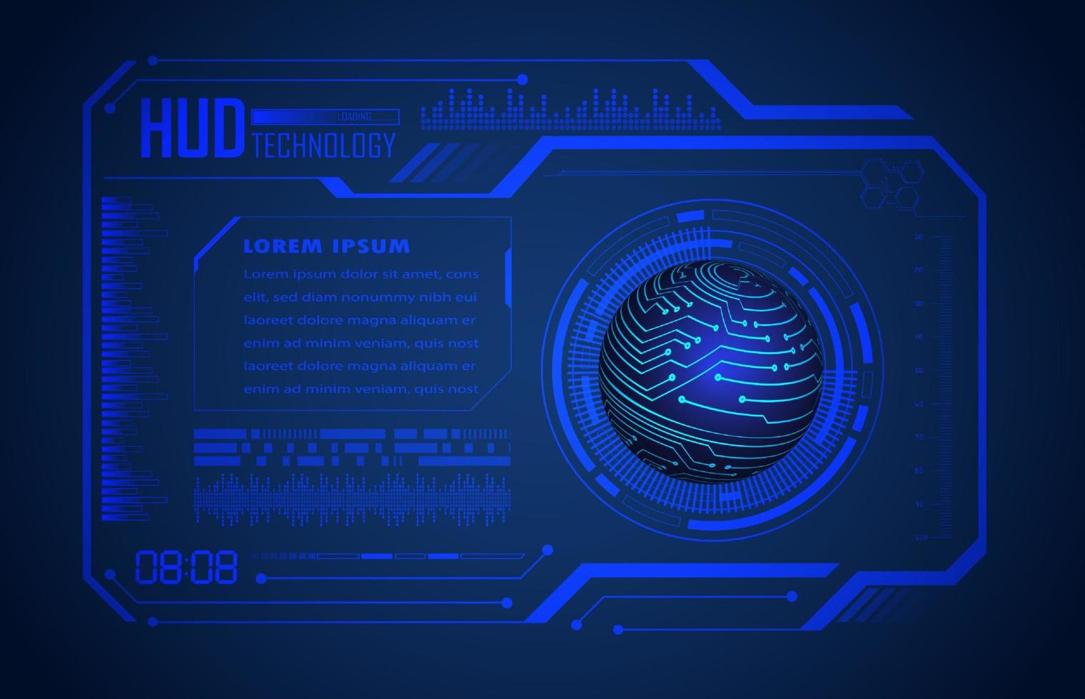 Modern Technology HUD Panel vector