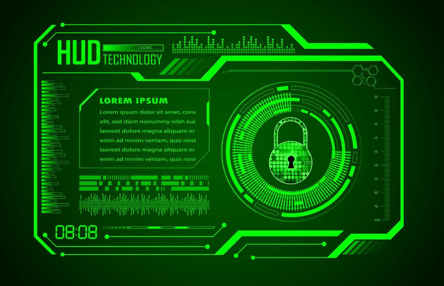Modern Technology HUD Panel vector