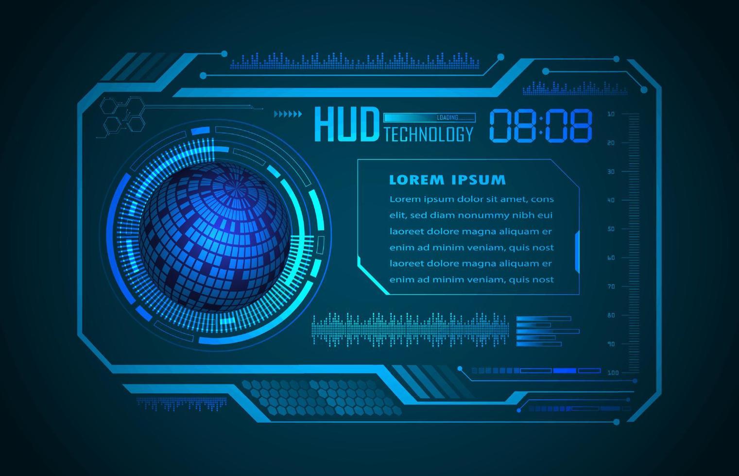 Modern Technology HUD Panel vector