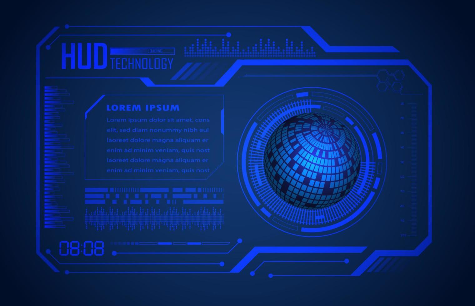 panel hud de tecnología moderna vector