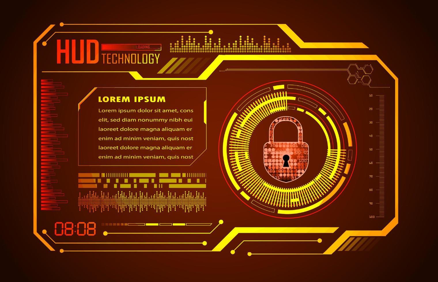 Modern Technology HUD Panel vector