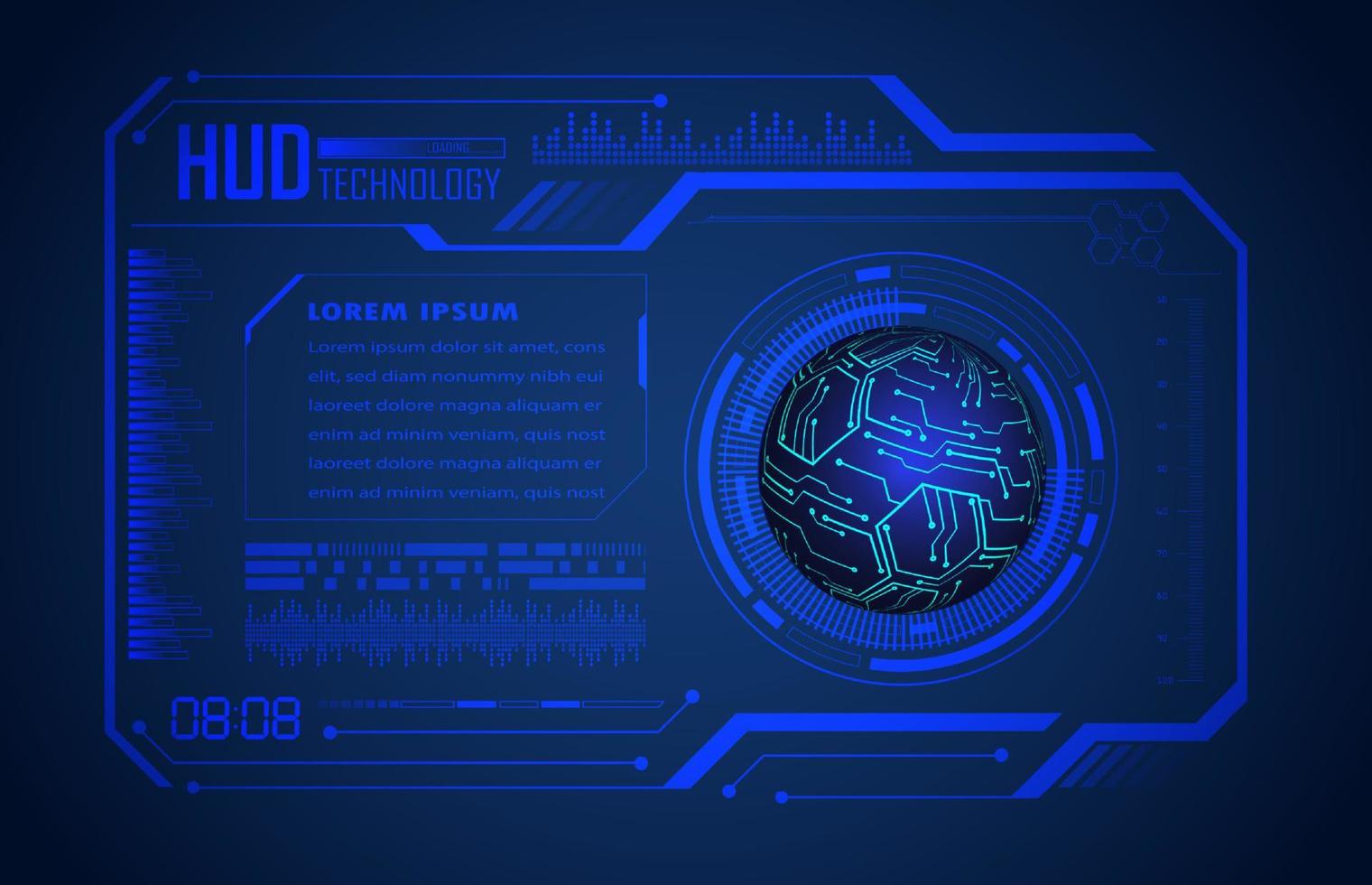 panel hud de tecnología moderna vector