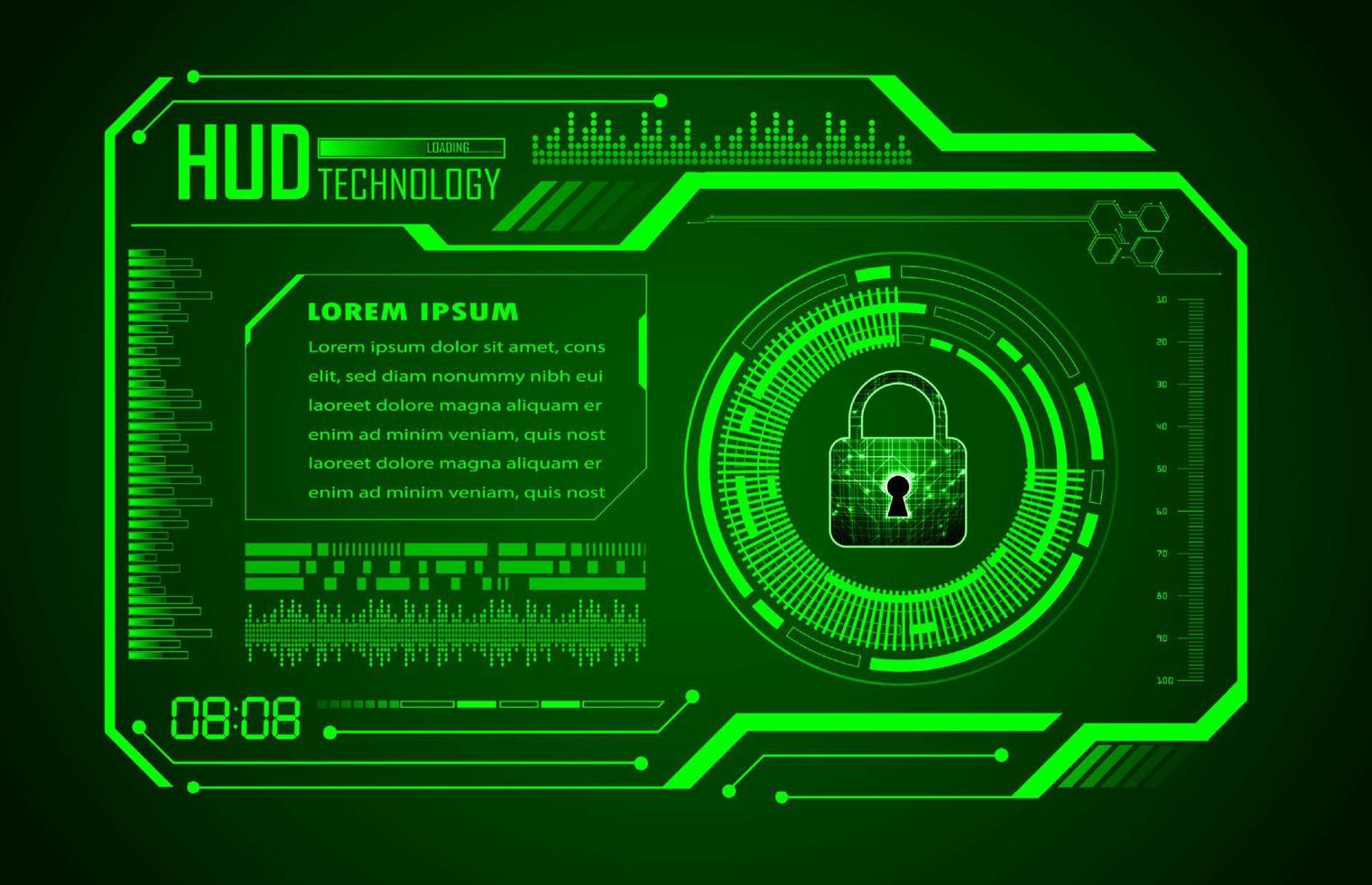 Modern Technology HUD Panel vector