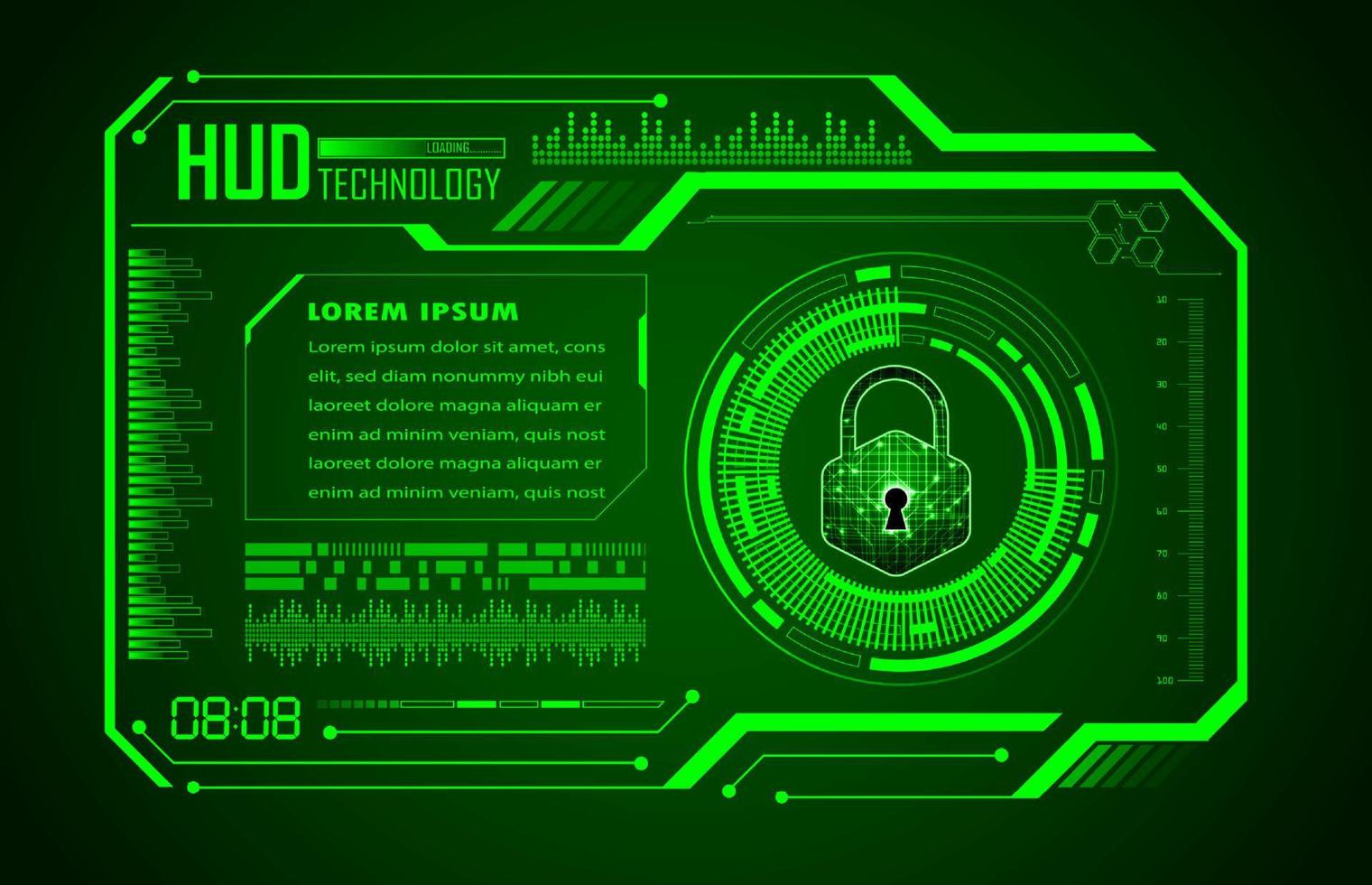 Modern Technology HUD Panel vector