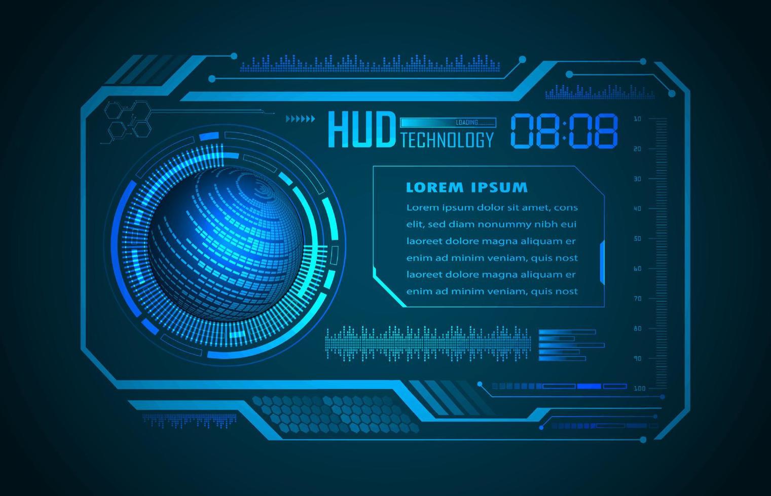 panel hud de tecnología moderna vector