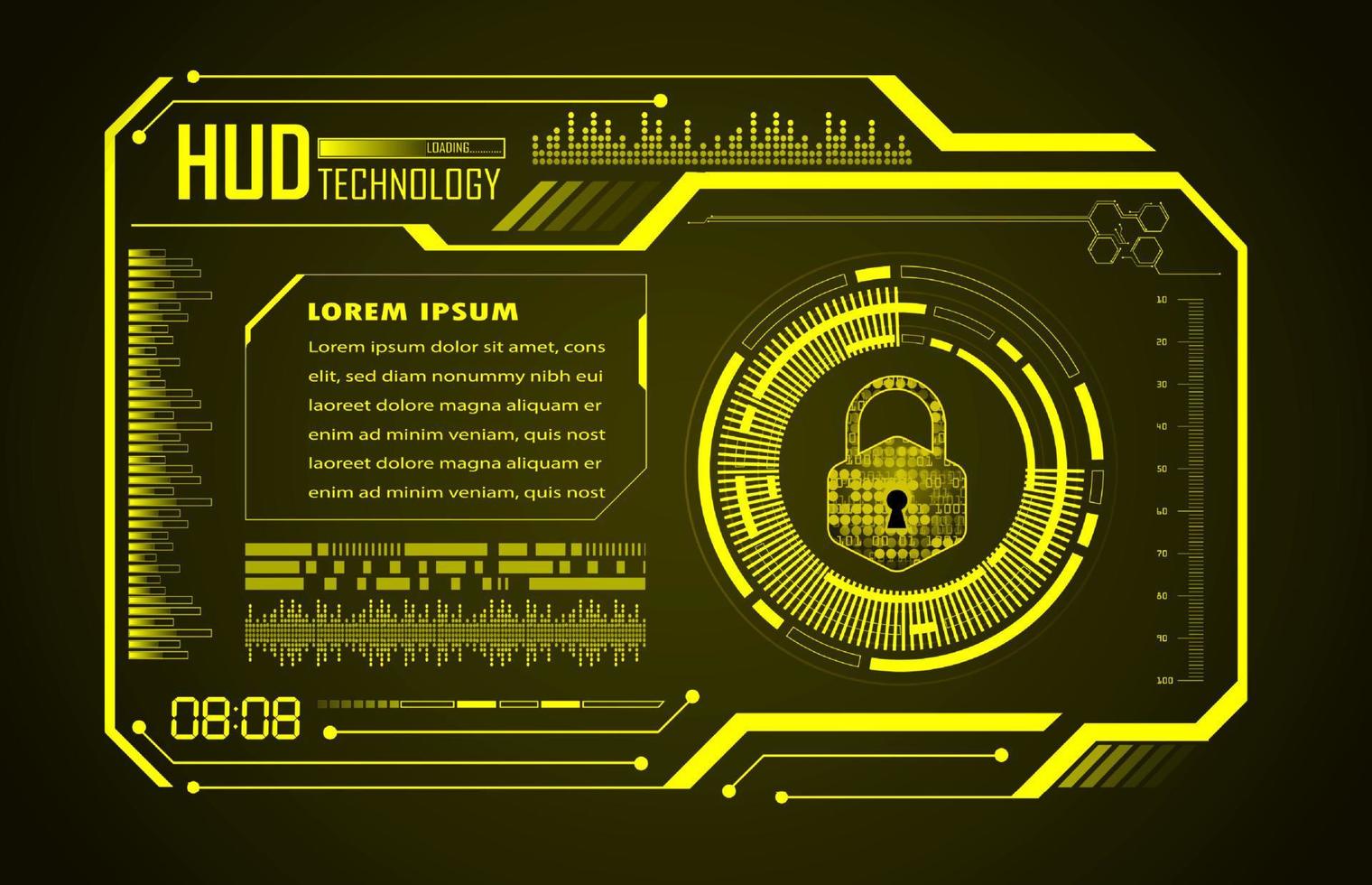 Modern Technology HUD Panel vector